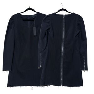 500 Maison Cinqcent S Dress Black Denim Distressed Destroyed Raw Grunge Punk